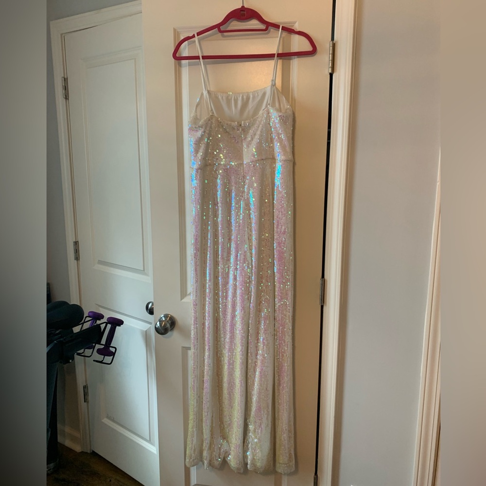Lulus Sequin White Jumpsuit